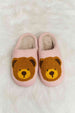 dy Teddy Bear Print Plush Slide Slippers Trendsi