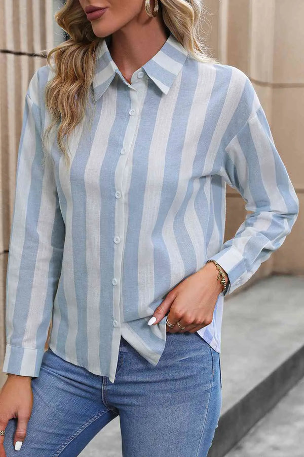 Striped Long Sleeve Shirt Bazaarbey