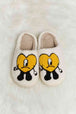 dy Love Heart Print Plush Slippers Trendsi