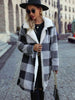 Plaid  Coat with Pockets Trendsi