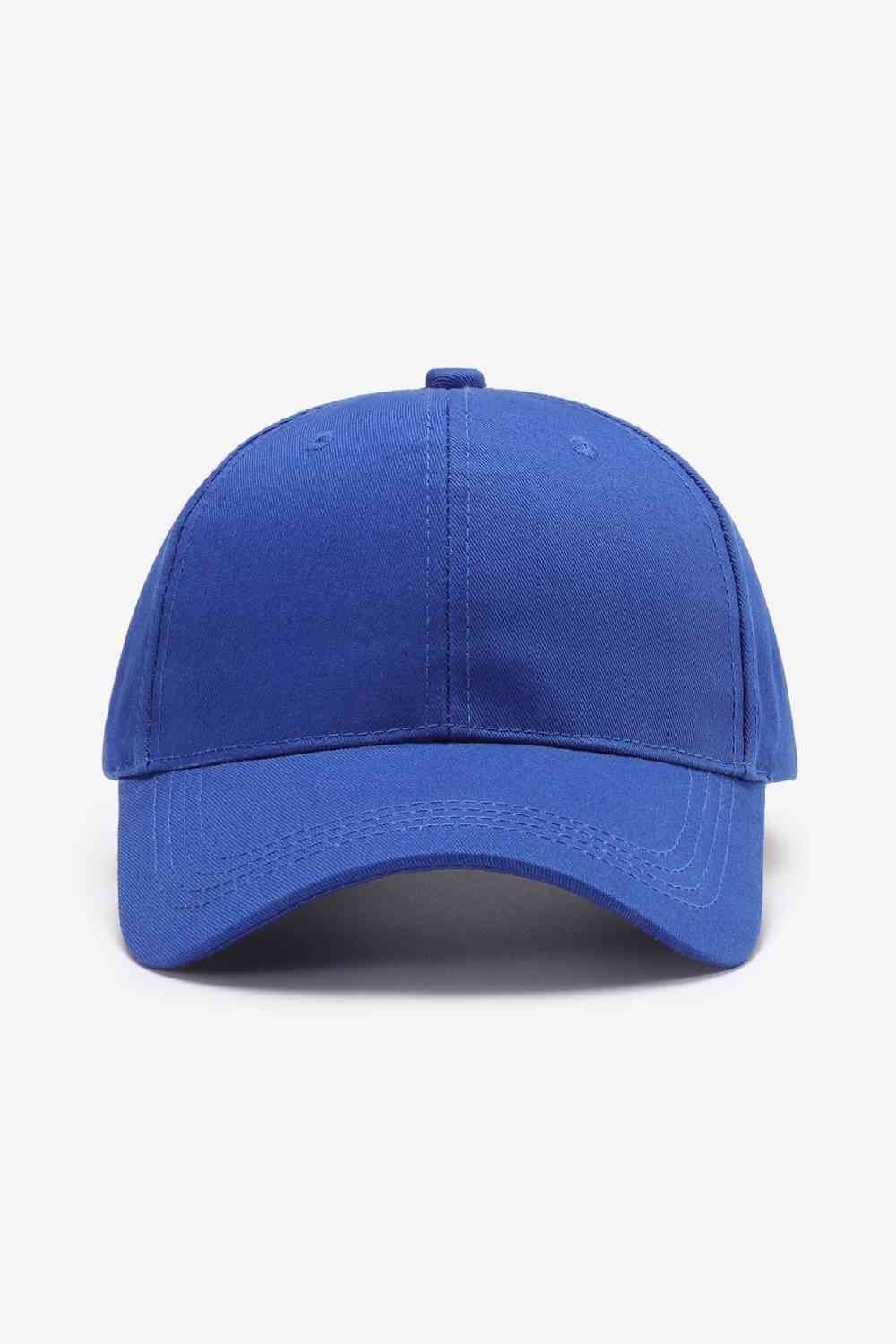 Plain Adjustable Cotton Baseball Cap Trendsi