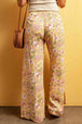 Floral Slit Wide Leg Pants Bazaarbey