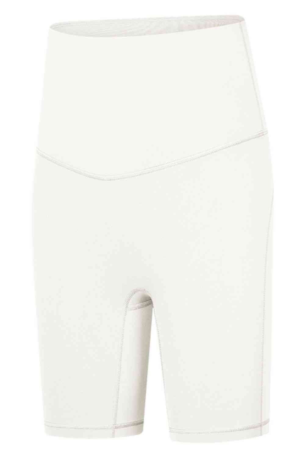 Seamless High-Rise Wide Waistband Biker Shorts Trendsi