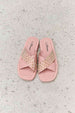  Studded Cross Strap Sandals in Blush Trendsi