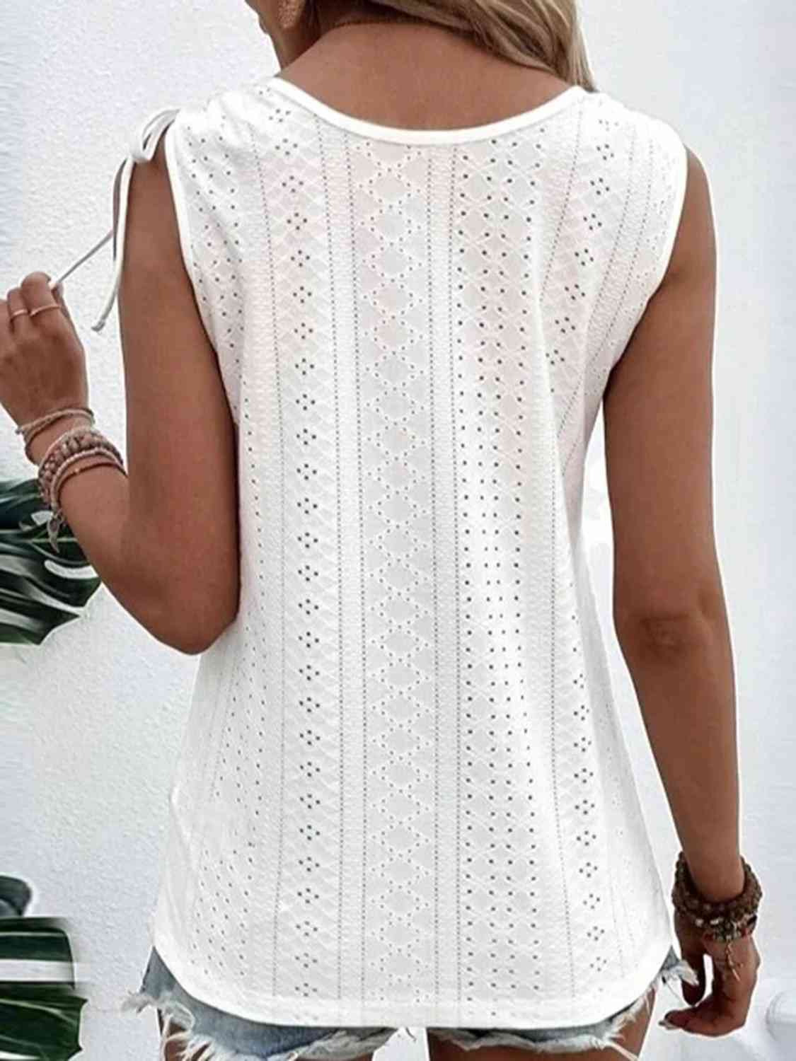 Full Size Scoop Neck Sleeveless Tank Top Bazaarbey