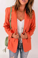 Double Take One-Button Padded-Shoulder Blazer Trendsi