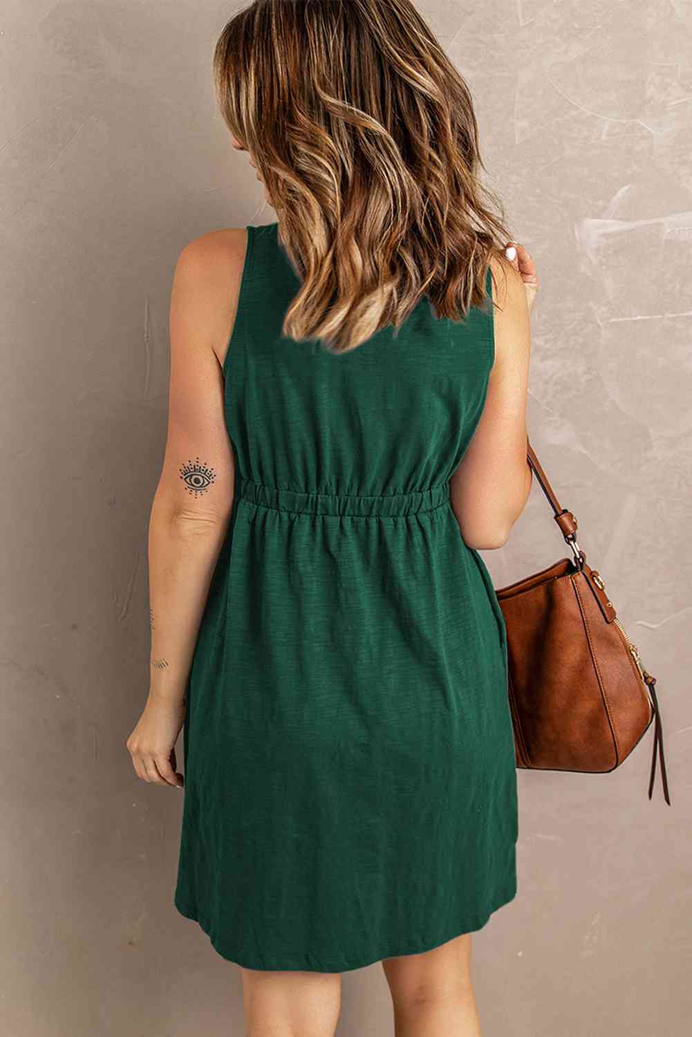 Sleeveless Button Down Mini Magic Dress Bazaarbey