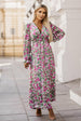 Floral Deep V Maxi Dress Bazaarbey