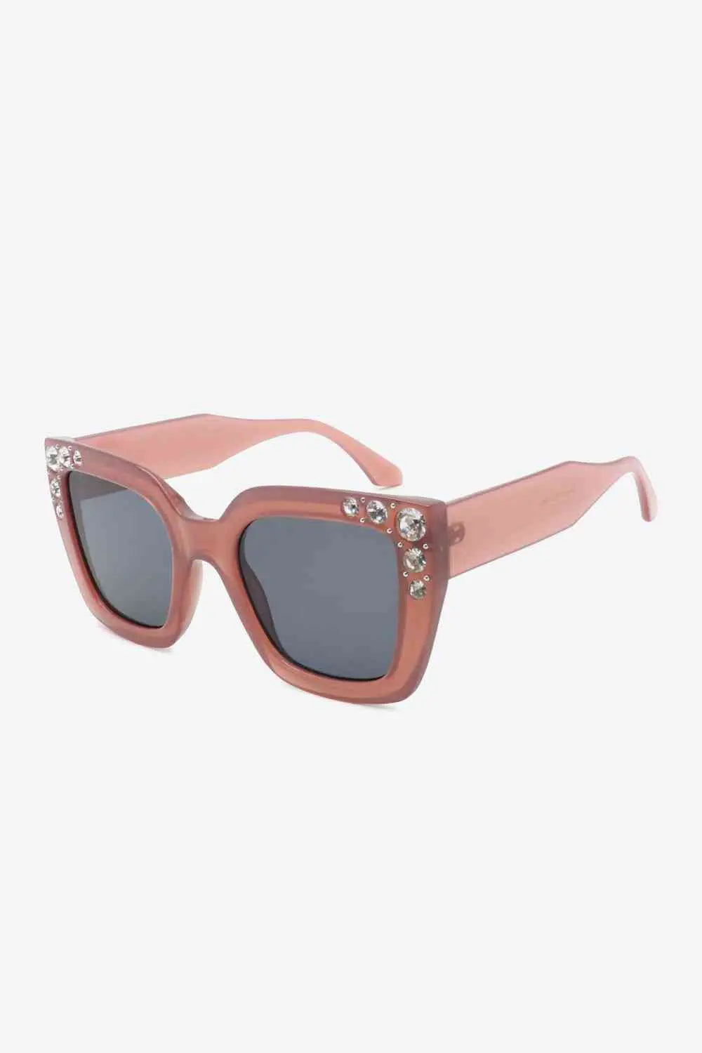 Inlaid Rhinestone ycarbonate Sunglasses Trendsi