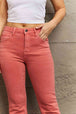  Bailey  High Waist Side Slit Flare Jeans Trendsi