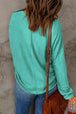 Seam Detail Round Neck Long Sleeve Top Trendsi