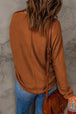 Seam Detail Round Neck Long Sleeve Top Trendsi