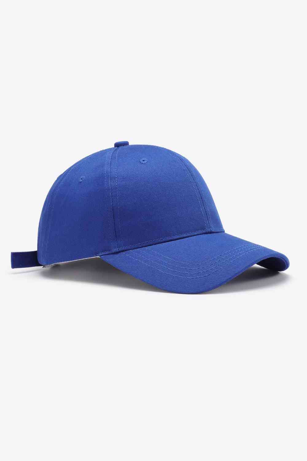 Plain Adjustable Cotton Baseball Cap Trendsi