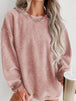 Round Neck Dropped Shoulder Sweatshirt Bazaarbey