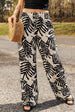 Printed Drawstring Waist Pants with Pockets Bazaarbey