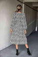 Animal Print Belted Midi Dress -BazaarBey - www.shopbazaarbey.com