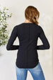  Full Size Ribbed Round Neck Long Sleeve Top Trendsi