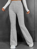 Ribbed High Waist Flare Bootcut Pants Bazaarbey