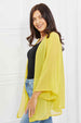 dy Just Breathe  Chiffon Kimono in Yellow Bazaarbey