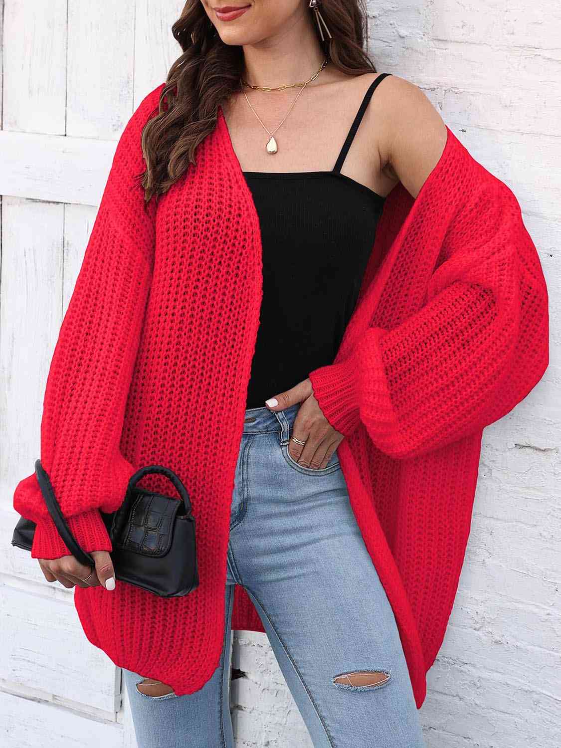  Dropped Shoulder  Cardigan Trendsi