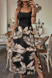 Printed Sleeveless Scoop Neck Slit Dress -BazaarBey - www.shopbazaarbey.com