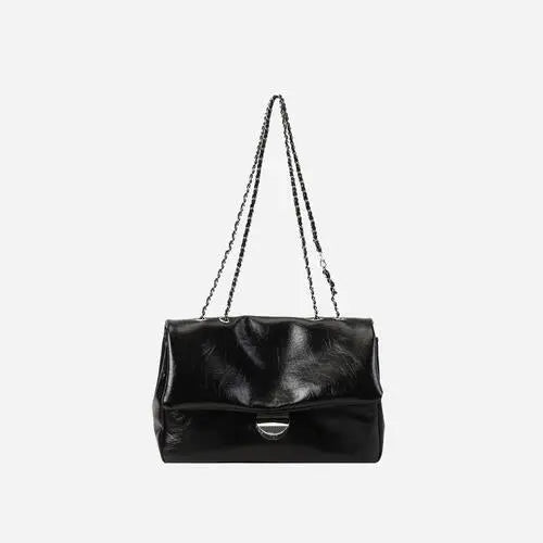 Textured PU Leather Shoulder Bag Bazaarbey