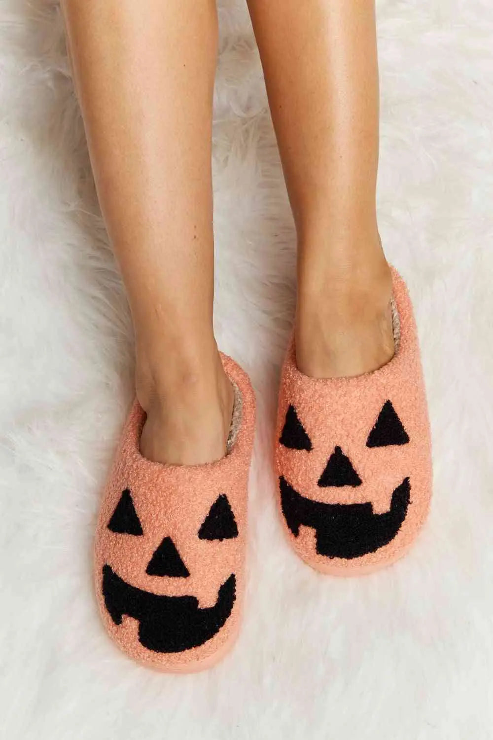 dy Printed Plush Slide Slippers Trendsi