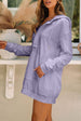 Drawstring Half Zip Hooded Dress -BazaarBey - www.shopbazaarbey.com