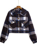 Plaid Button Front Jacket with Pockets Trendsi