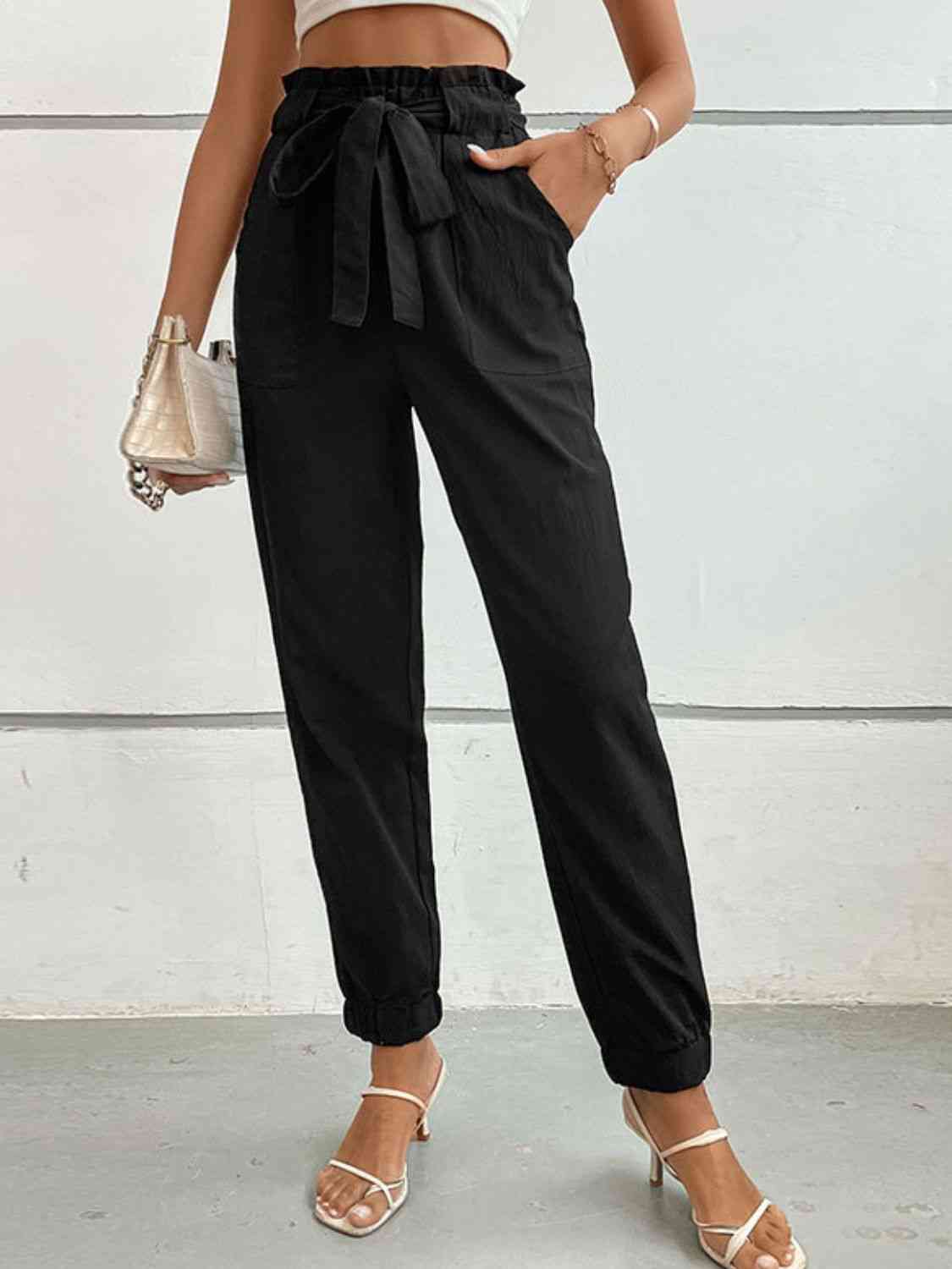 Tie Front Long Pants Bazaarbey