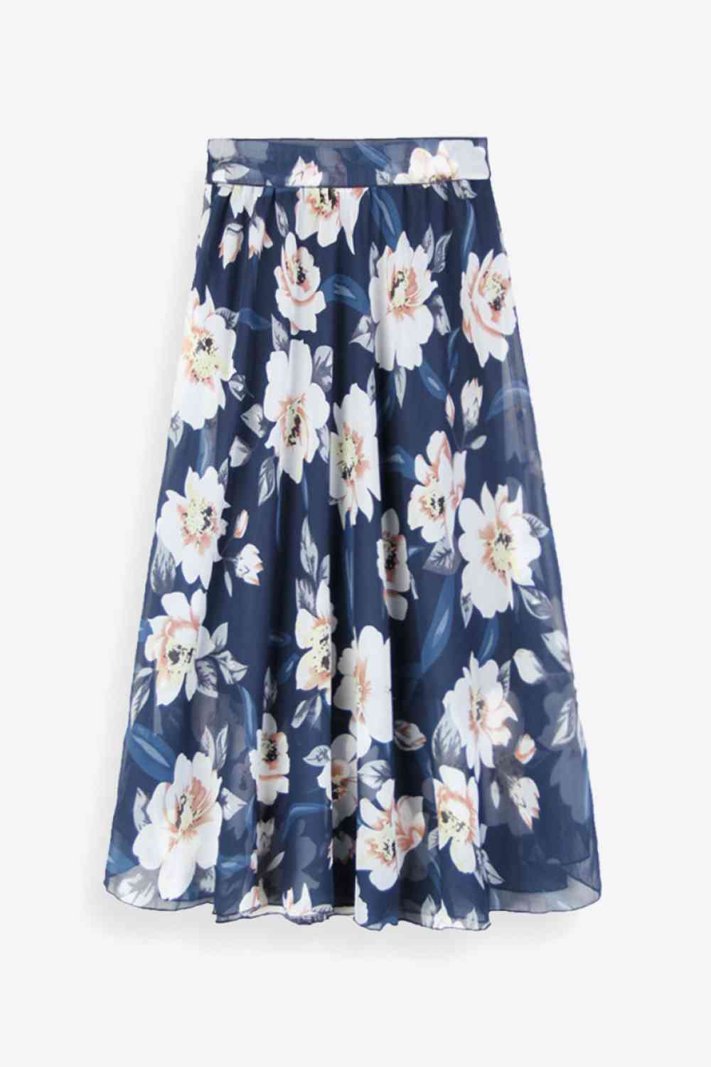 Full Size Floral Tie-Waist Skirt Trendsi