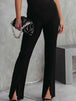 Front Slit Flare Leg Pants Bazaarbey