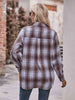 Plaid Dropped Shoulder Longline Shirt Trendsi