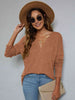 Dropped Shoulder High-Low Waffle-Knit Top Bazaarbey