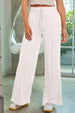 Drawstring Wide Leg Pants with Pockets Bazaarbey