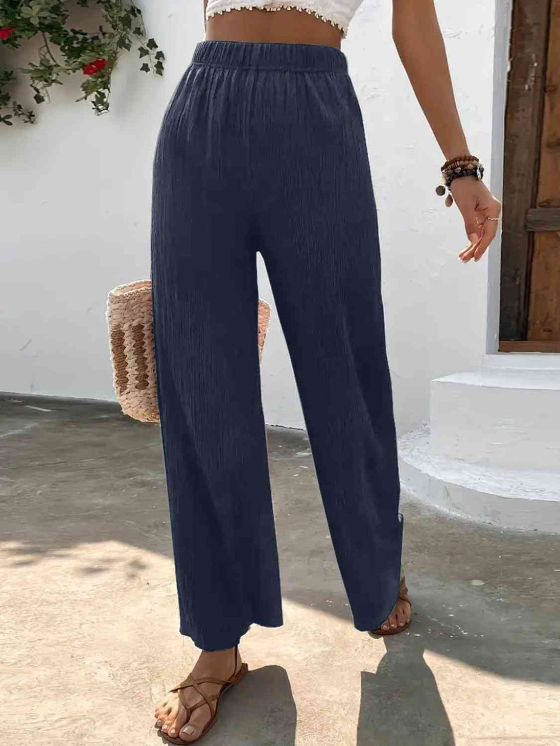  High Waist Wide Leg Pants Bazaarbey