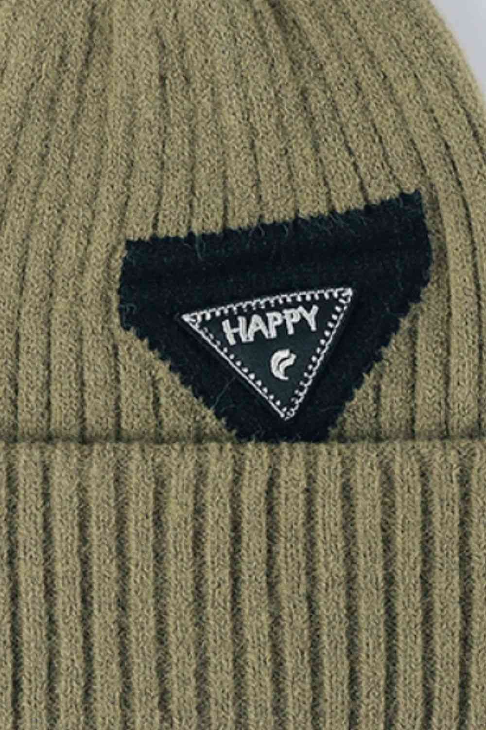 HAPPY Contrast Beanie Trendsi