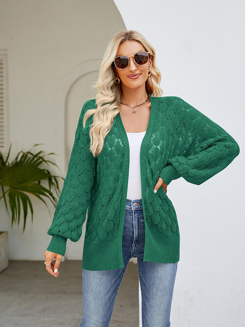   Lantern Sleeve Cardigan Trendsi