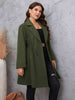  Lapel Collar Roll-Tab Sleeve Trench Coat Trendsi