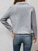 Half Buttoned Collared Neck Sweatshirt with Pocket Bazaarbey