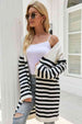 Striped   Cardigan Trendsi