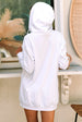 Drawstring Half Zip Hooded Dress -BazaarBey - www.shopbazaarbey.com