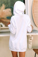 Drawstring Half Zip Hooded Dress -BazaarBey - www.shopbazaarbey.com
