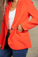 Double Take One-Button Padded-Shoulder Blazer Trendsi