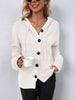 Button-Down Long Sleeve Hooded Sweater Bazaarbey