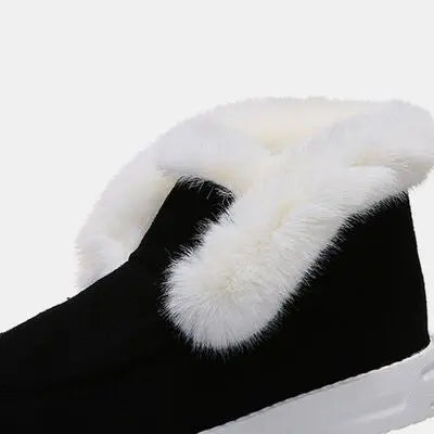 Furry Suede Snow Boots Trendsi