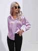 Collared Neck Buttoned Long Sleeve Shirt Bazaarbey