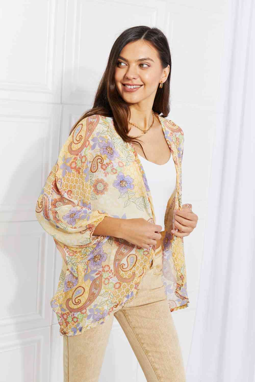   Lasting Love Paisley Kimono Trendsi