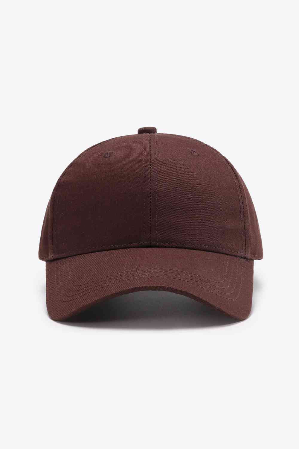 Plain Adjustable Cotton Baseball Cap Trendsi