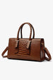 Textured PU Leather Handbag Trendsi